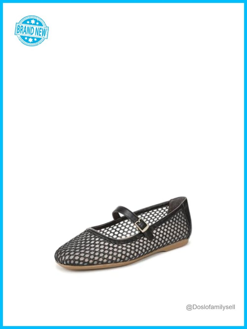 Woven Mesh Mary Jane Flats with Buckle Strap and BLOOM Foam